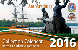 Collection Calendar - Town of Amherstburg