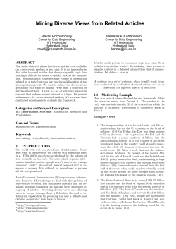 Mining Diverse Views from Related Articles