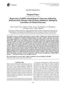 Regression of AIDS Related KS Following Antiretroviral Therapy