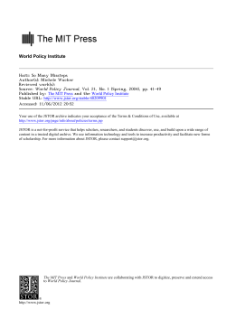 The U.S. and Haiti, Wucker, 2004