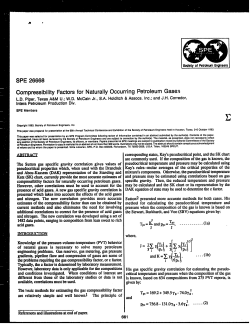 Compressibility Factors for Naturally Occurring Petroleum Gases