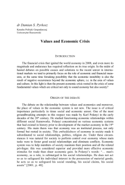 Values and Economic Crisis