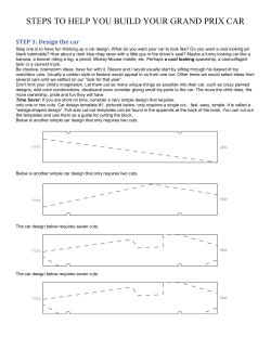 2. Steps to help you build your Grand Prix Car