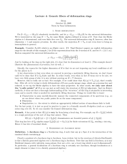 Lecture 4: Generic fibers of deformation rings