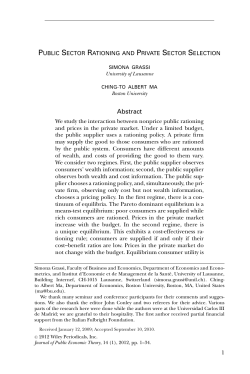 Public Sector Rationing and Private Sector Selection