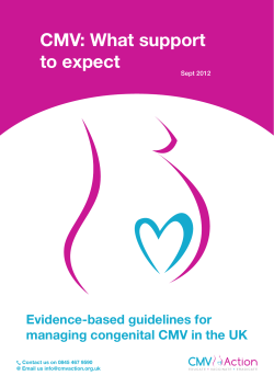 CMV: What support to expect