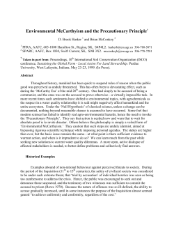 2000 - Environmental McCarthyism and the Precautionary Principle