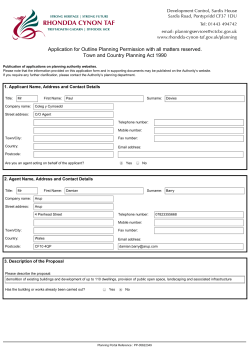 Planning Application Form