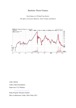 Stock Spam on US Small Cap Stocks: The effect on