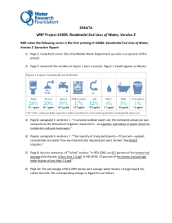 Residential End Uses of Water, Version 2 ERRATA