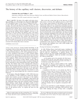 The history of the capillary wall: doctors, discoveries, and debates