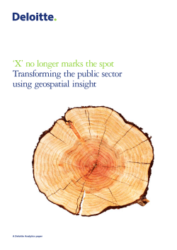 `X` no longer marks the spot Transforming the public sector