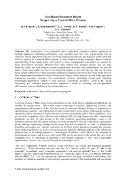 Risk Based Precursor Design Supporting a Crewed Mars Mission