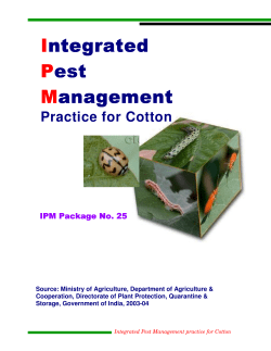 Integrated Pest Management in cotton