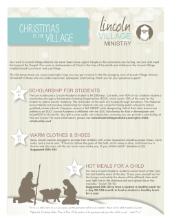 Christmas in the village - Lincoln Village Ministry