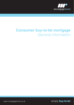 Consumer buy-to-let mortgage General information