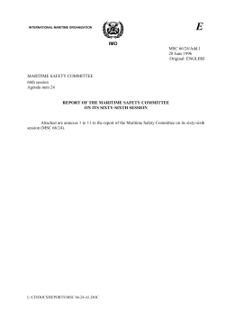 MSC 66/24/Add.1 28 June 1996 Original: ENGLISH MARITIME