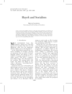 Hayek and Socialism
