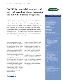 COUNTRY Uses Siebel Insurance and UAN to