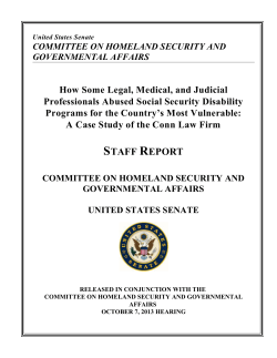 Senate Report on Conn - Appalachian Research and Defense Fund