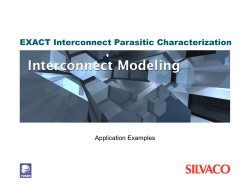 EXACT Interconnect Parasitic Characterization