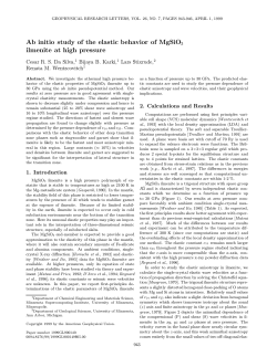 Ab initio - Earth Sciences