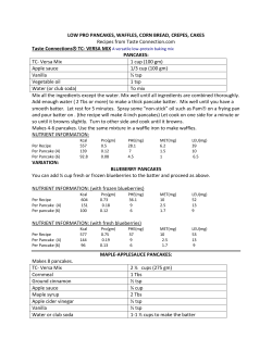 LOW PRO PANCAKES, WAFFLES, CORN BREAD, CREPES