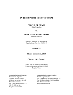 People of Guam vs. Anthony Duenas Santos