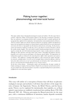 Making humor together: phenomenology and