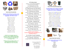 Business District Schedule