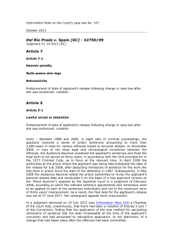 Del R&iacute;o Prada v. Spain [GC] - 42750/09 Article 7 Article 5