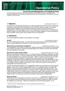 Environmental Management of Firefighting Foam