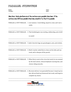 parallel structure - Biloxi Public Schools