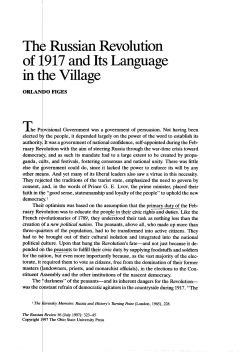 The Russian Revolution of 1917 and its language in the