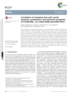 Correlation of annealing time with crystal structure