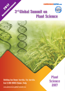 3rd Global Summit on Plant Science