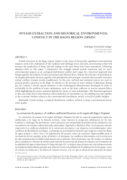Potash Extraction and Historical Environmental Conflict in the Bages