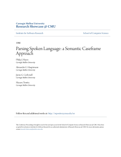 Parsing Spoken Language: a Semantic