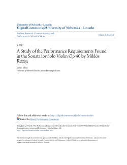 A Study of the Performance Requirements Found in the Sonata for