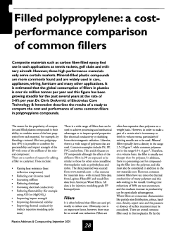 Ii Filled polypropylene: a cost- performance comparison of common
