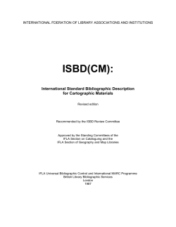 ISBD(CM) - IFLA.ORG