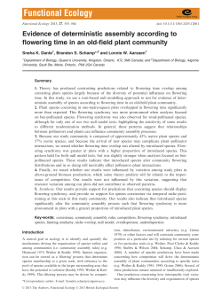 Evidence of deterministic assembly according to flowering time in an