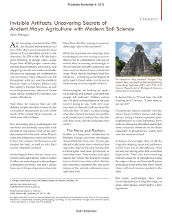Invisible Artifacts: Uncovering Secrets of Ancient Maya Agriculture