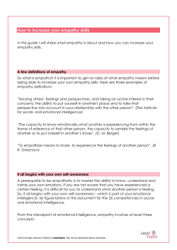 How to increase your empathy skills