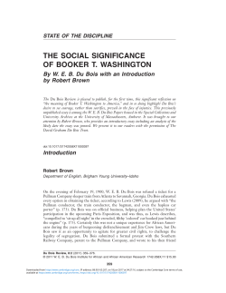 the social significance of booker t. washington