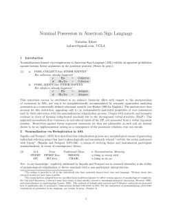 Nominal Possession in American Sign Language
