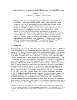 A phonological and phonetic study of word-level