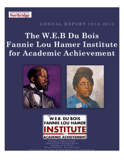 DuBois Hamer Institute 2012-2013 Annual Report ()