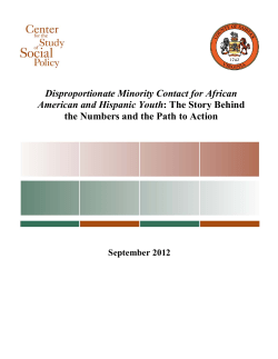 Disproportionate Minority Contact for African American and Hispanic