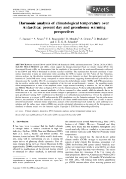 Harmonic analysis of climatological temperature over Antarctica